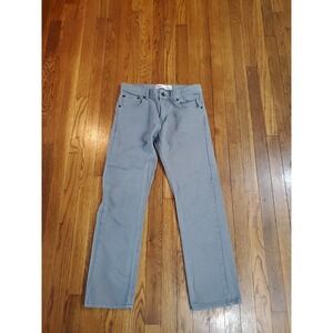 Levis 513 Jeans Boys Size 18 Reg 29 x 29 Gray Slim Straight Fit Leg Corded
